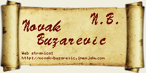 Novak Buzarević vizit kartica